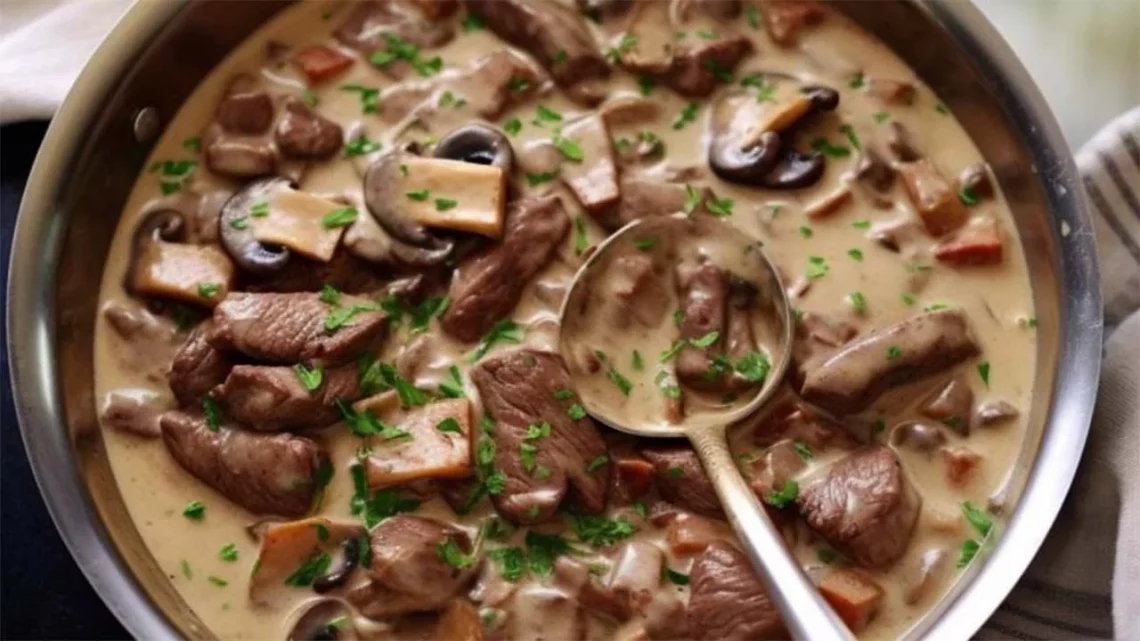 Boeuf Stroganoff facile et rapide à faire