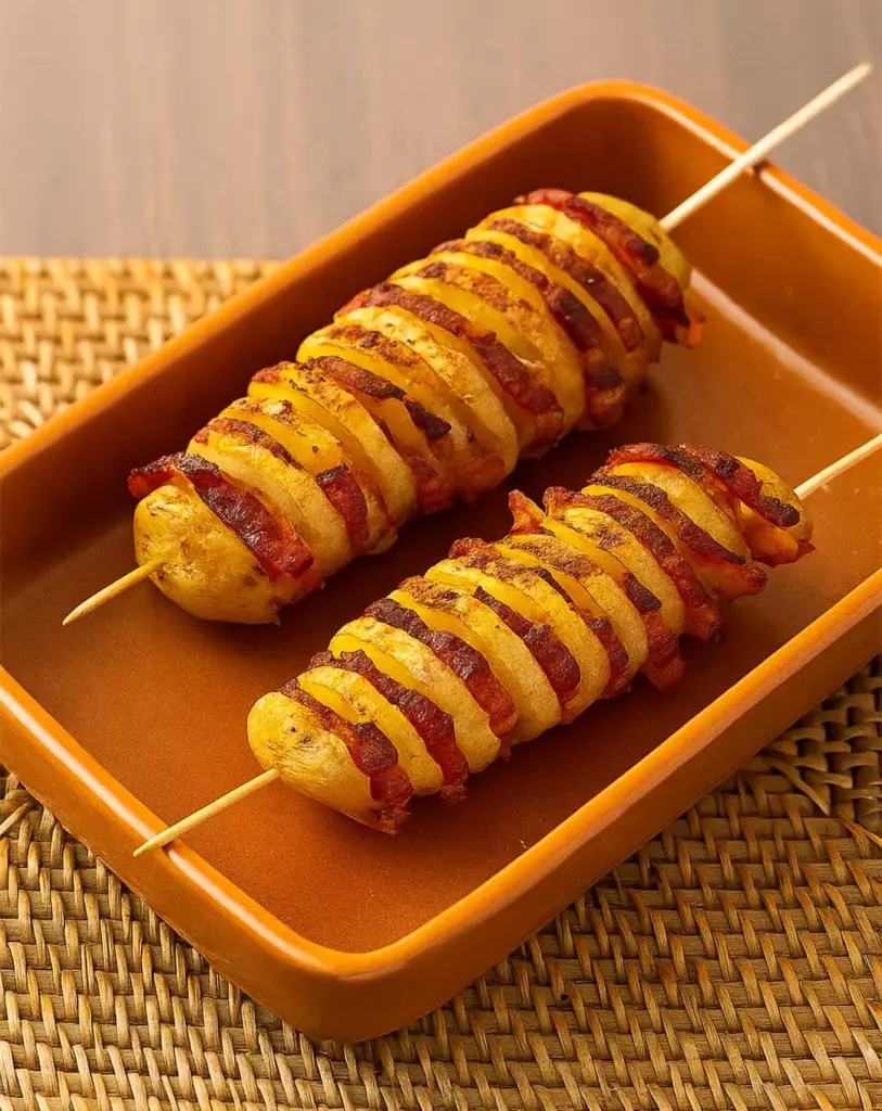 Brochettes de pommes de terre croustillantes parfaites en accompagnement ou à l'apéritif