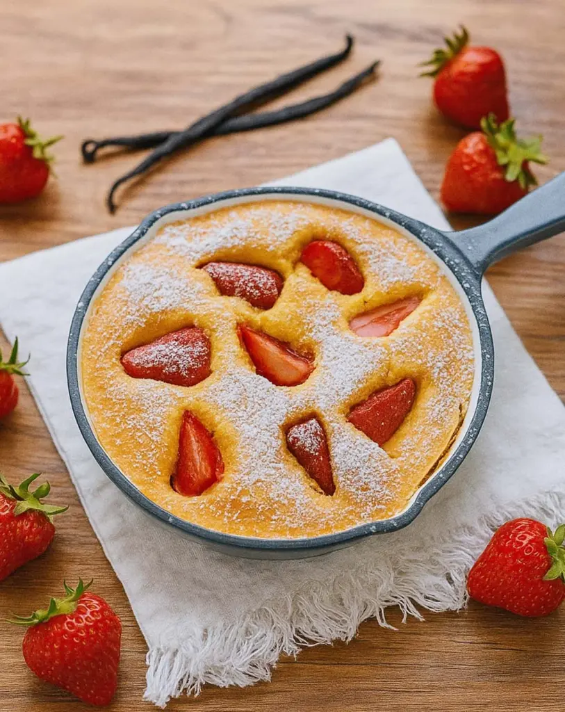 Clafoutis aux fraises un dessert léger aux fraises