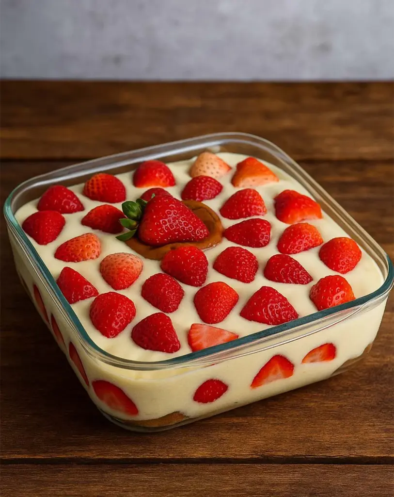 Pavé de confiture de lait aux Fraises