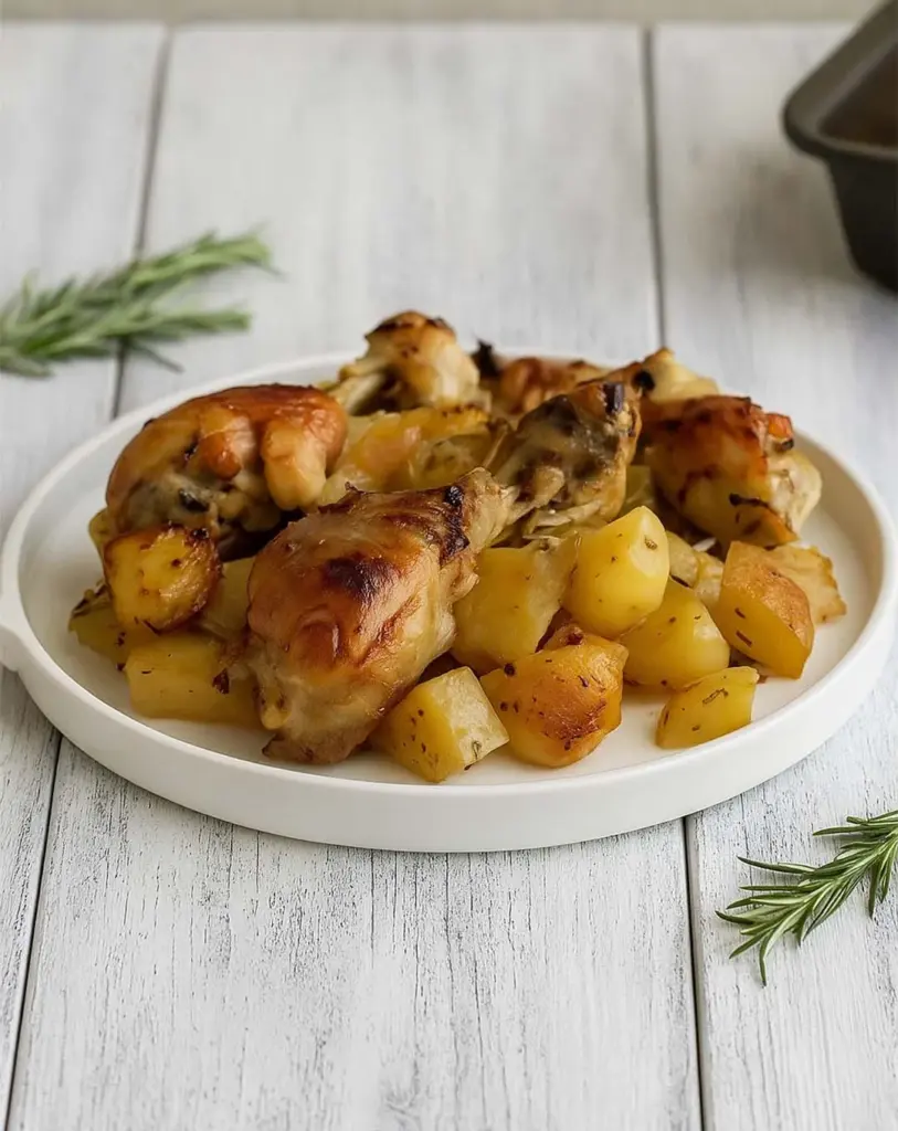 Poulet rôti aux pommes de terre recette facile et savoureuse au four