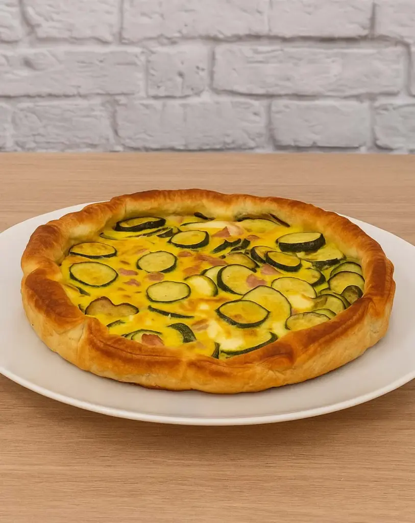 Quiche aux courgettes et mortadelle
