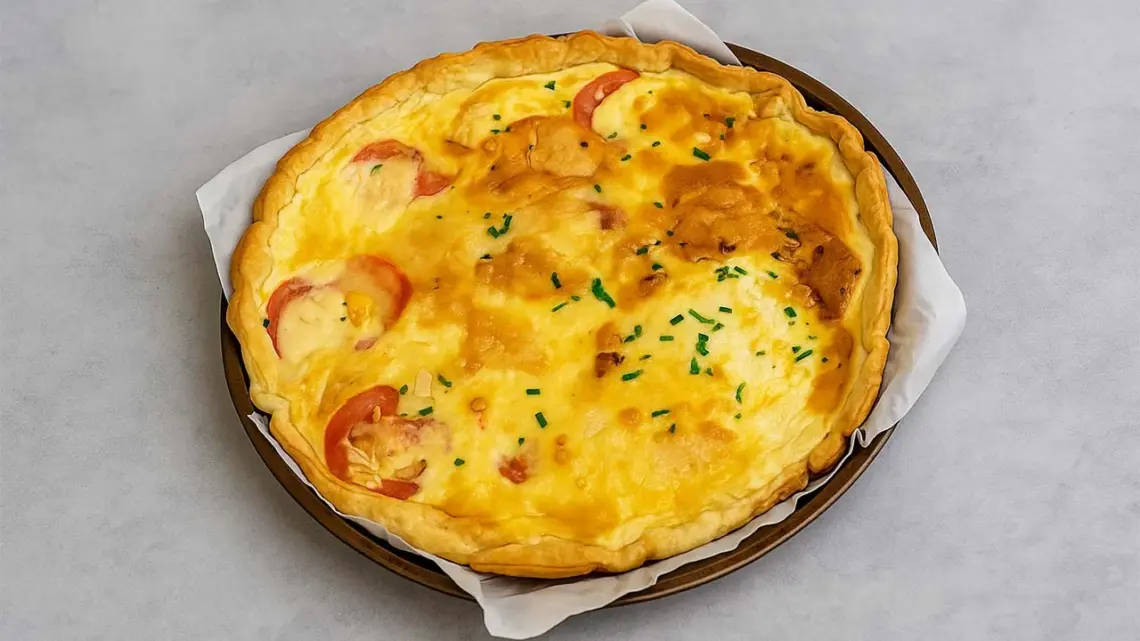 Quiche aux pommes de terre ,jambon cru et camembert