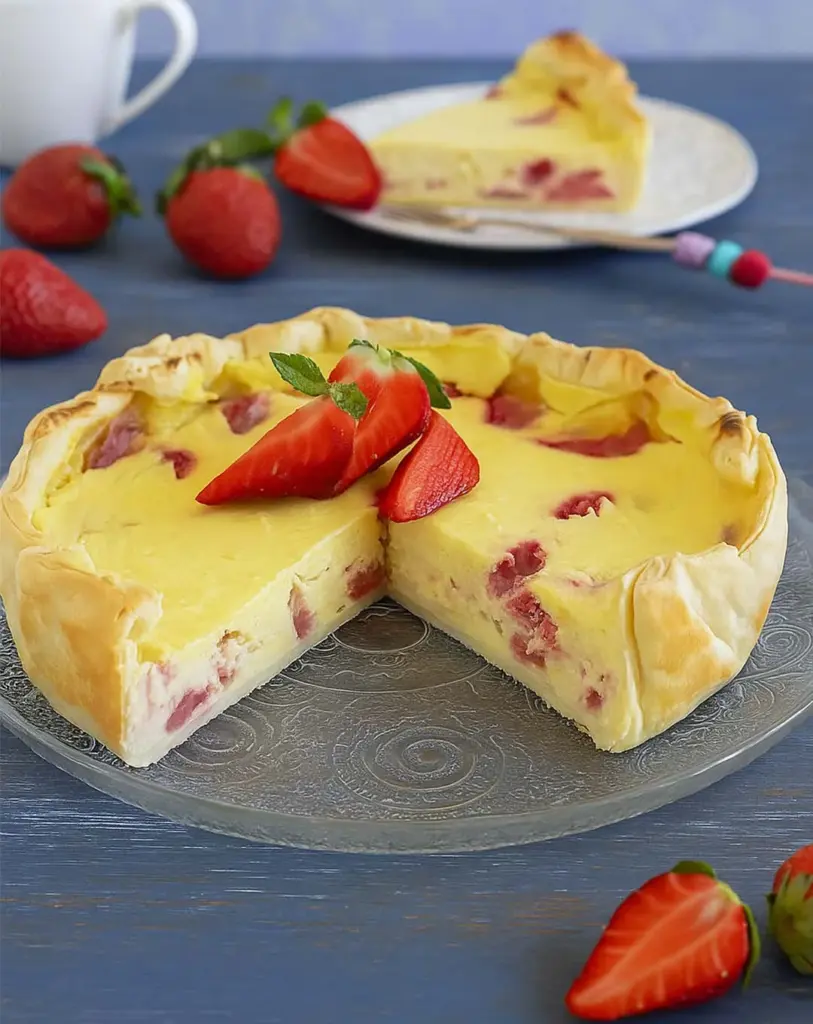 Tarte crémeuse au mascarpone et aux fraises