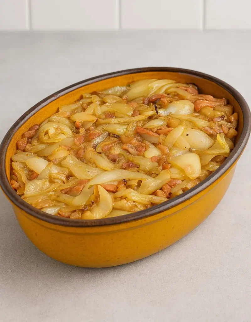 Tartiflette d’endives aux pommes de terre et d'oignons