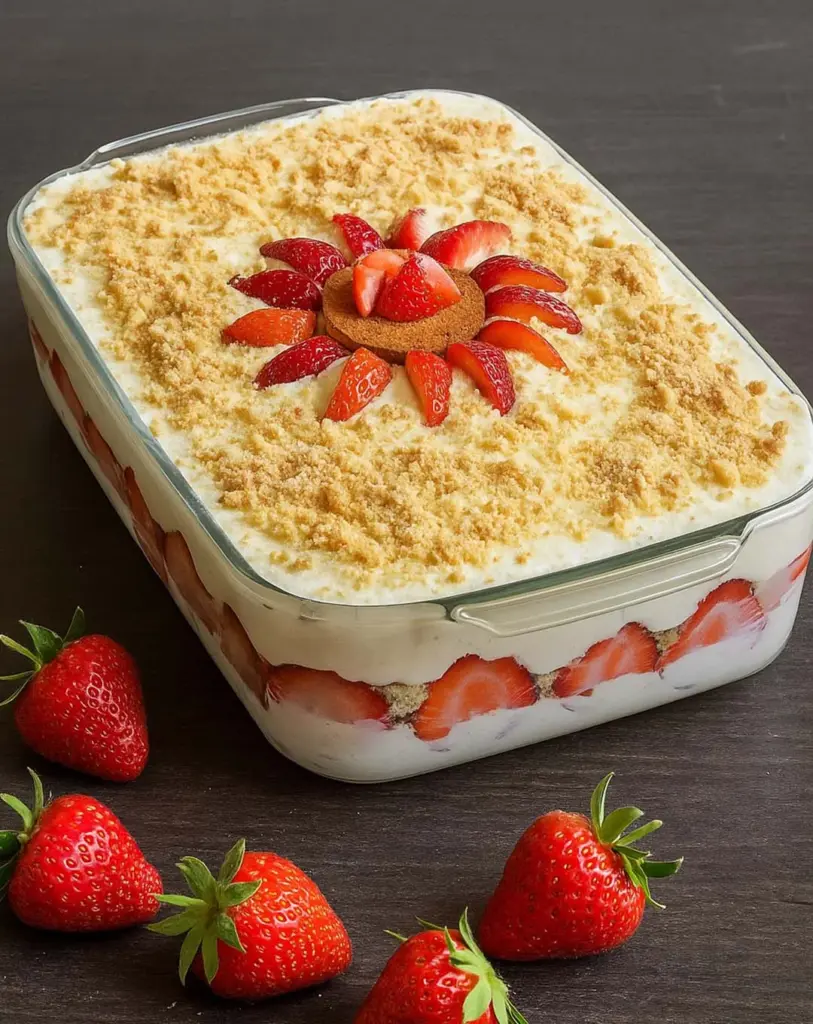 Tiramisu fraises chocolat blanc, on est complètement addict !