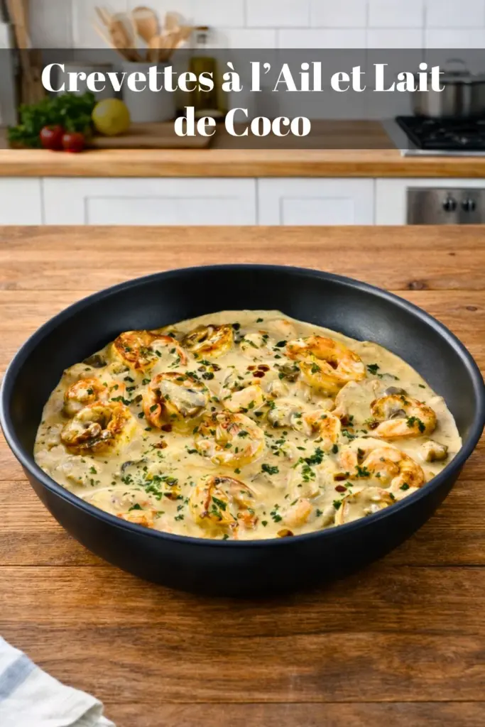 Crevettes à l’Ail et Lait de Coco