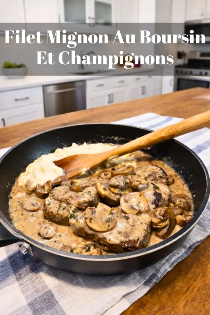 Filet Mignon Au Boursin Et Champignons