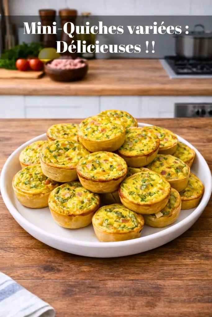 Mini-Quiches variées : Délicieuses !!