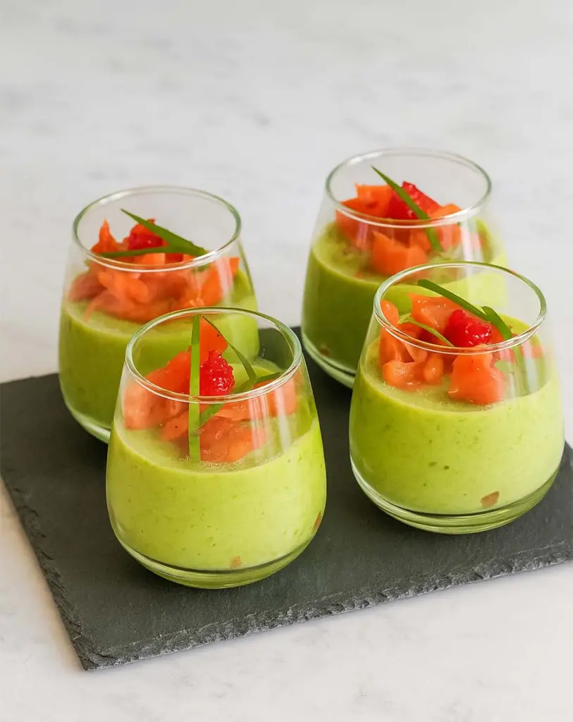 Mousse d’asperge au saumon fumé délicieuse