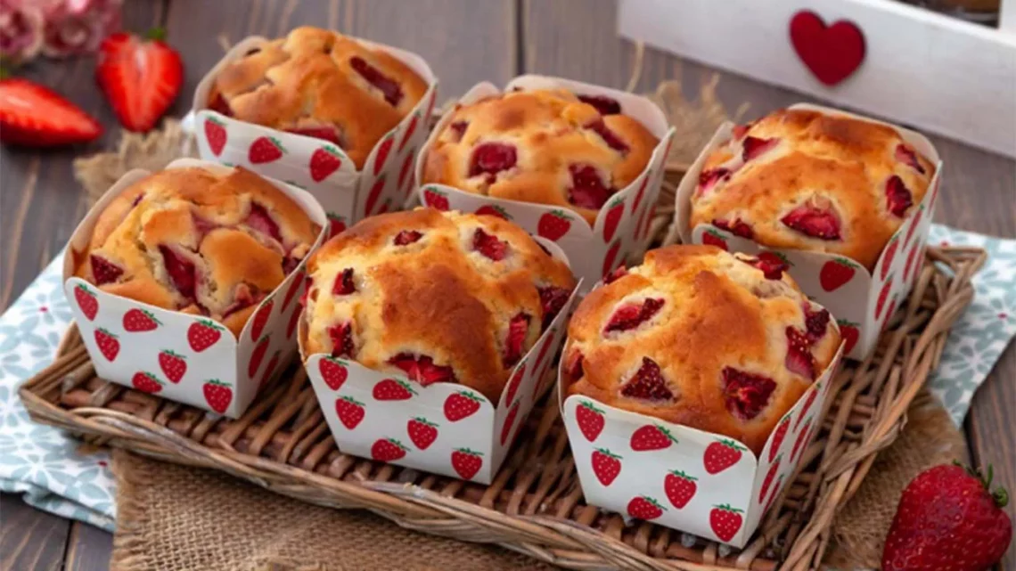 Muffins aux fraises et au mascarpone facile