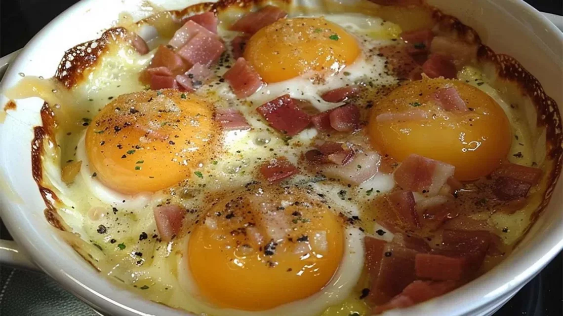 Oeufs Cocotte Au Chèvre Et Aux Lardons