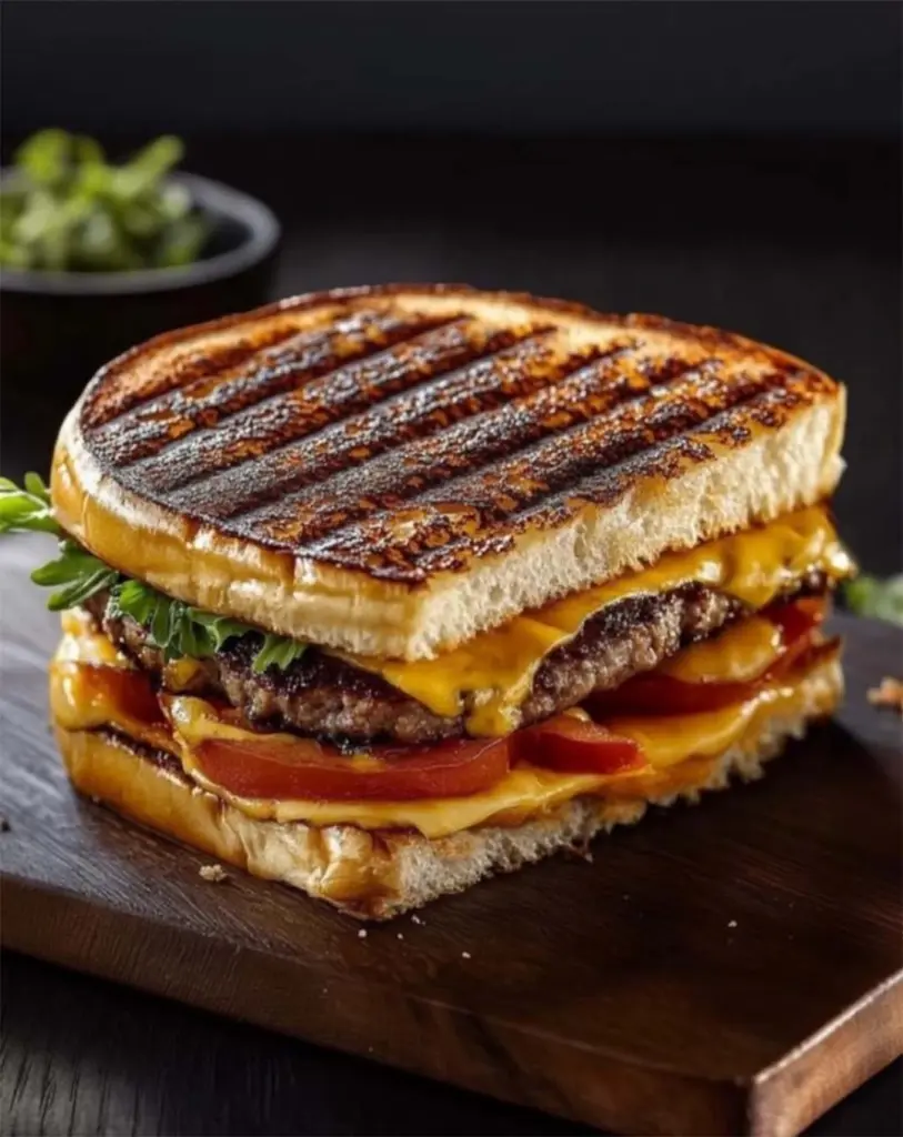 Panini Burger au Cheddar