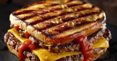 Panini Burger au Cheddar