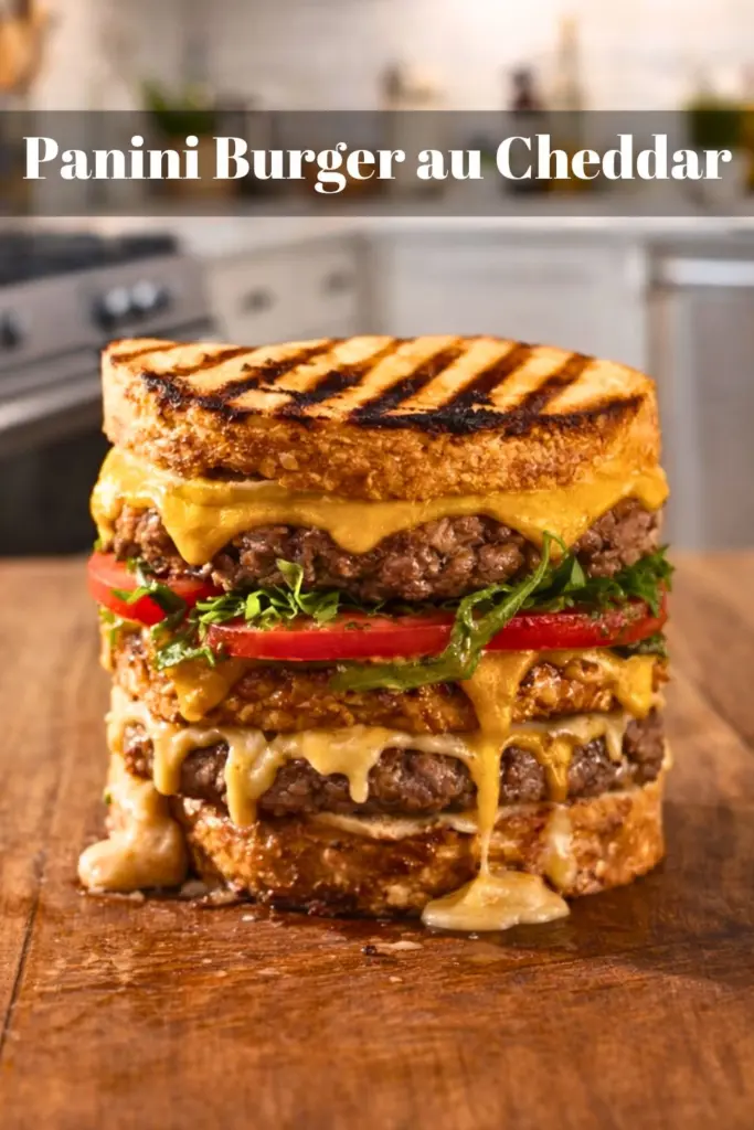 Panini Burger au Cheddar une recette gourmande et facile à préparer