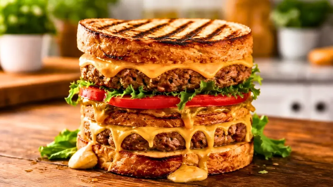 Panini Burger au Cheddar : une recette gourmande et facile à préparer