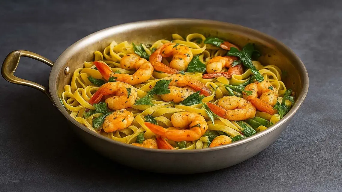 Spaghettis aux crevettes et à l'ail : une recette savoureuse et rapide