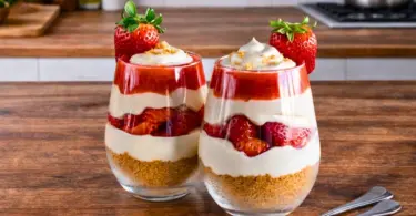 Verrines à la fraise, mascarpone et biscuits : dessert facile, rapide et gourmand