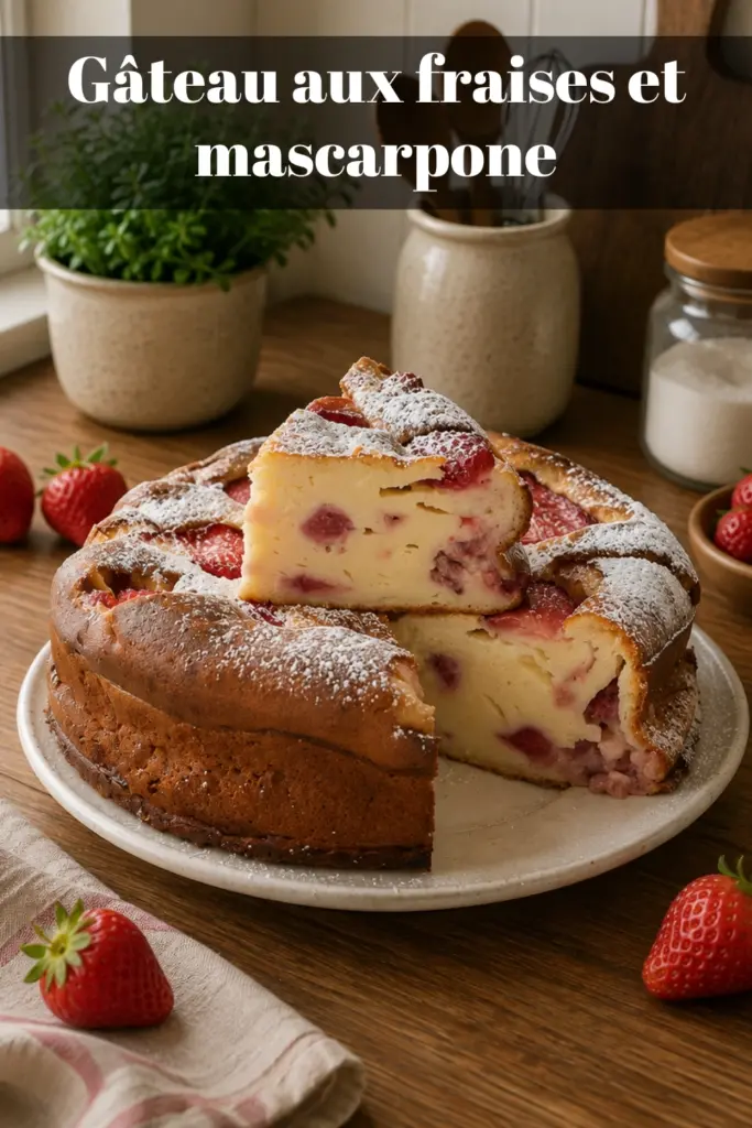 Gâteau aux fraises et mascarpone