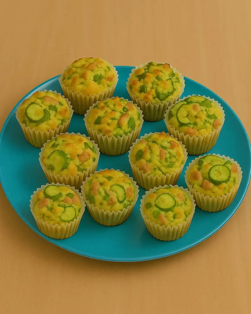 Muffins aux courgettes et jambon