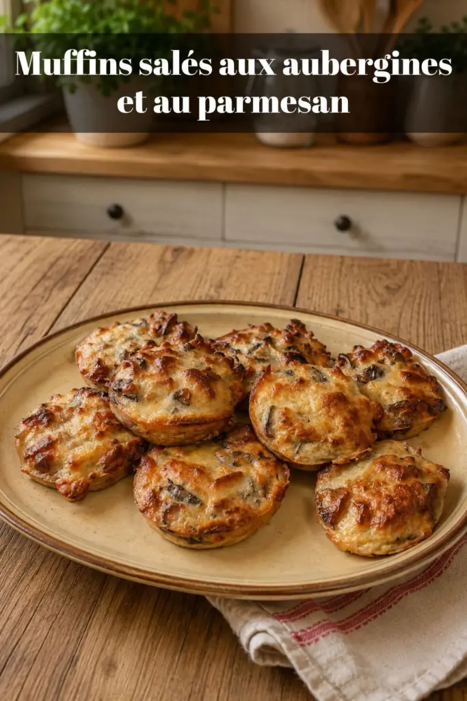 Muffins salés aux aubergines et au parmesan