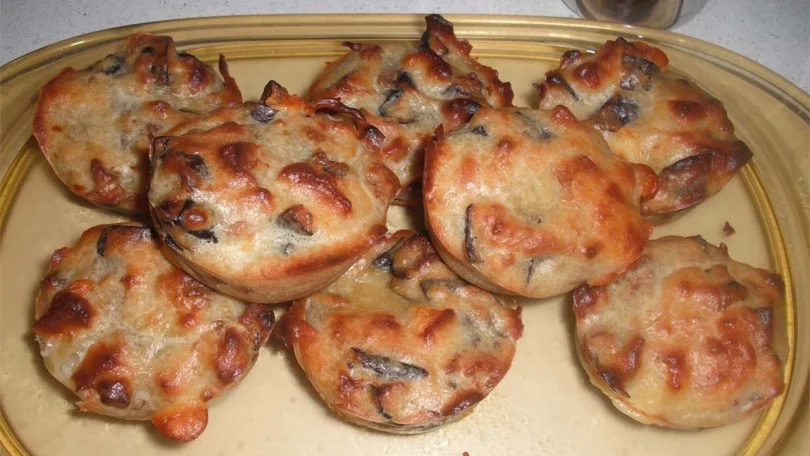 Muffins salés aux aubergines et au parmesan