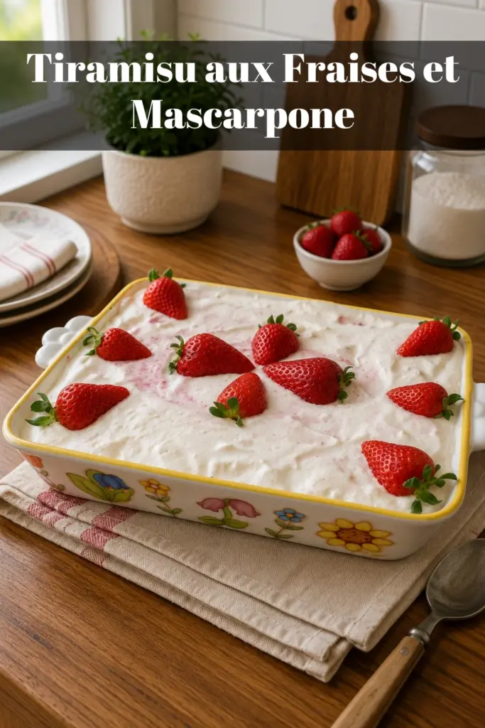 Tiramisu aux Fraises et Mascarpone