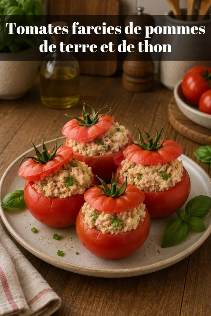 Tomates farcies de pommes de terre et de thon
