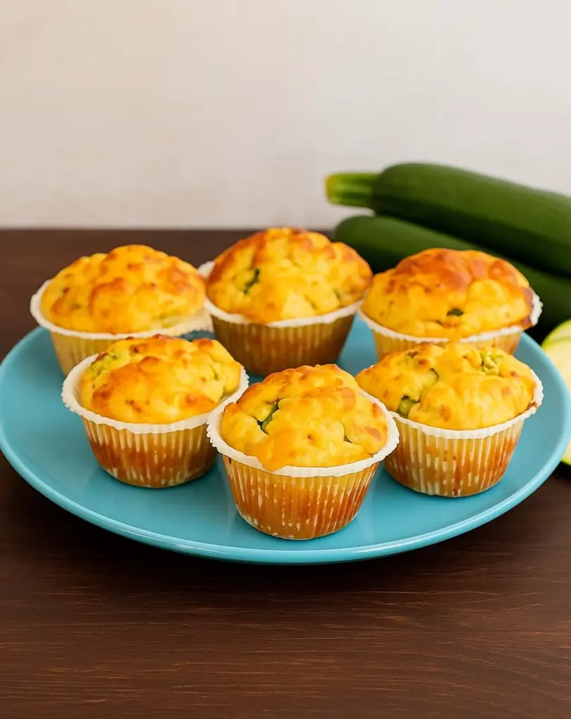 Muffins aux pommes de terre, courgettes et jambon