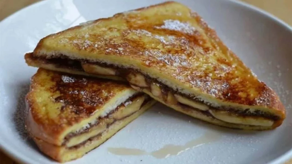 Recette de pain perdu au chocolat et à la banane