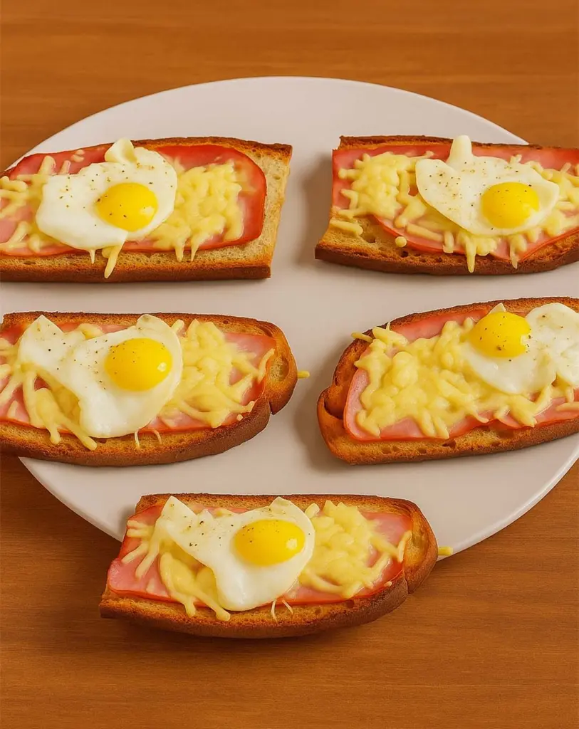 Tartines façon croque-madame