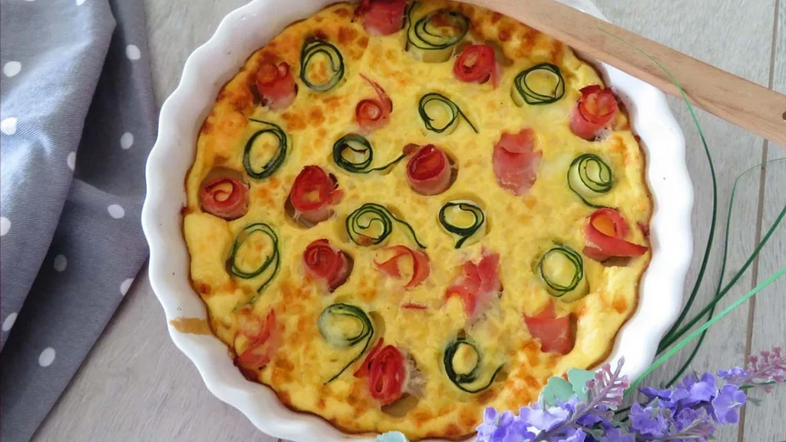 Flan à la courgette et au jambon