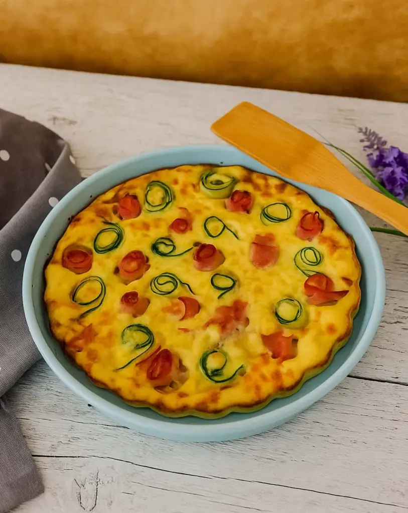Flan à la courgette et au jambon