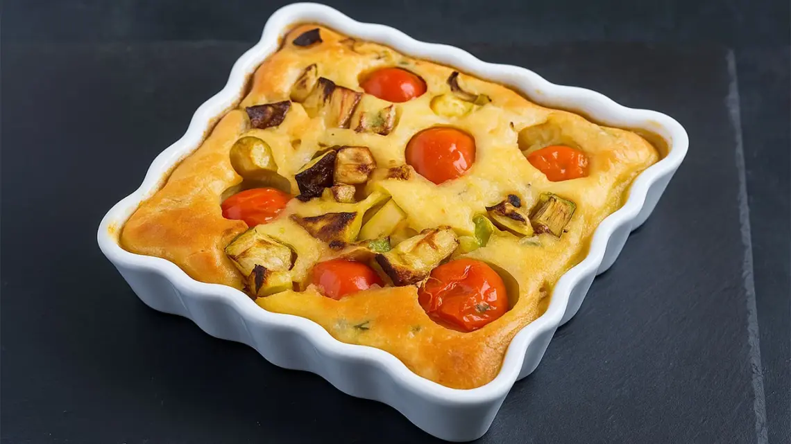 Clafoutis aux tomates cerises sans lactose