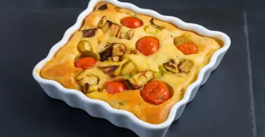 Clafoutis aux tomates cerises sans lactose