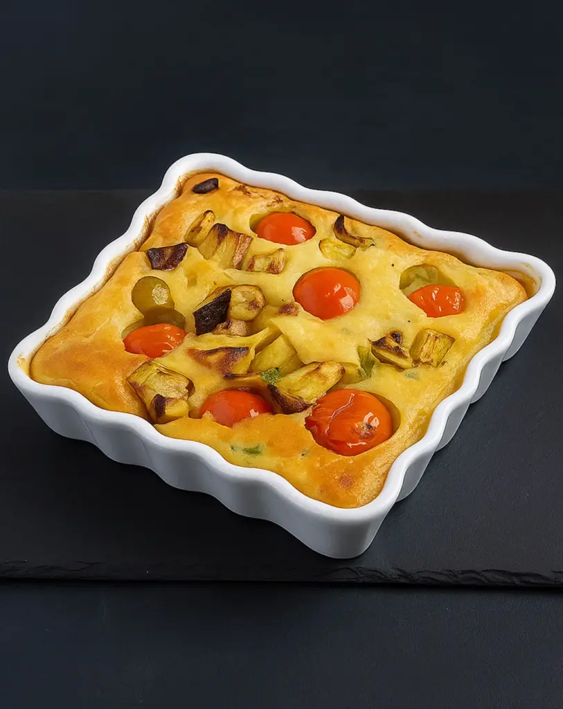 Clafoutis aux tomates cerises sans lactose