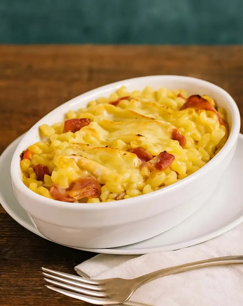 Gratin de coquillettes façon tartiflette