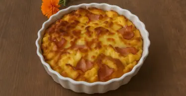 Gratin de pain perdu au bacon