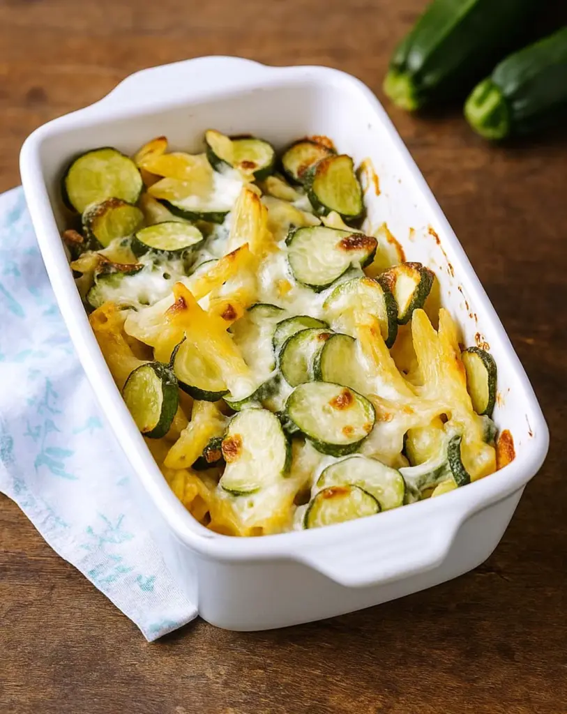 Pâtes aux courgettes et à la béchamel