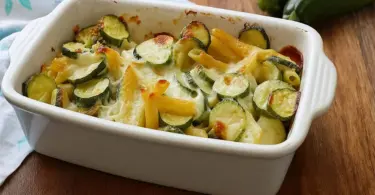 Pâtes aux courgettes et à la béchamel