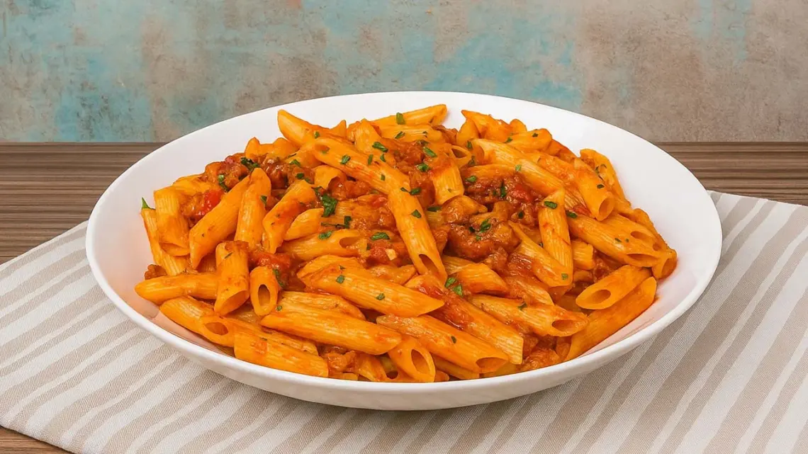 Pennes au chorizo et à la tomate