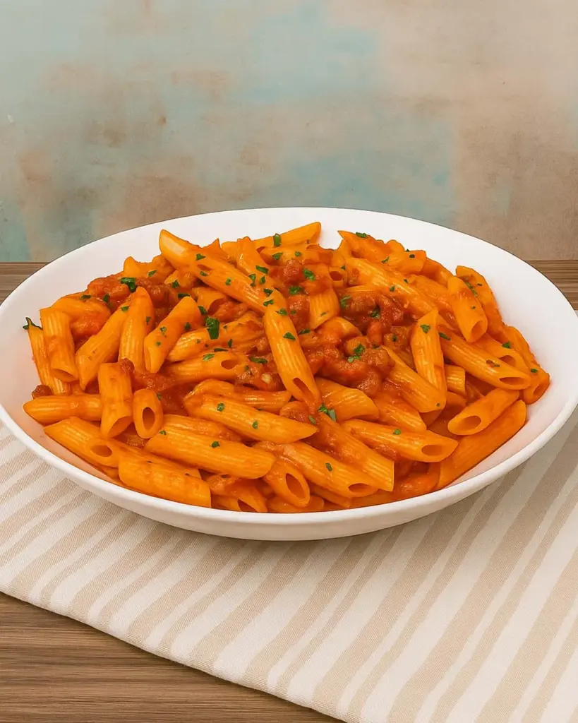 Pennes au chorizo et à la tomate