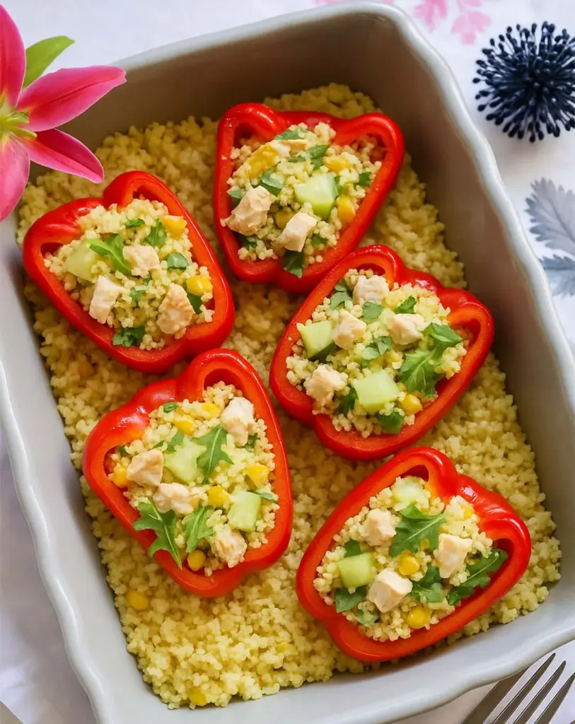 Poivrons farcis au taboulé