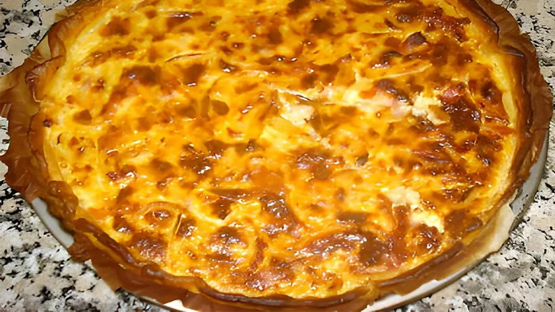 Tarte a l'oignon et aux lardons