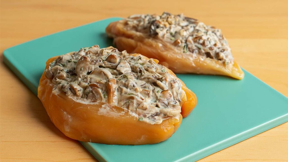 Blancs de poulet farcis aux champignons