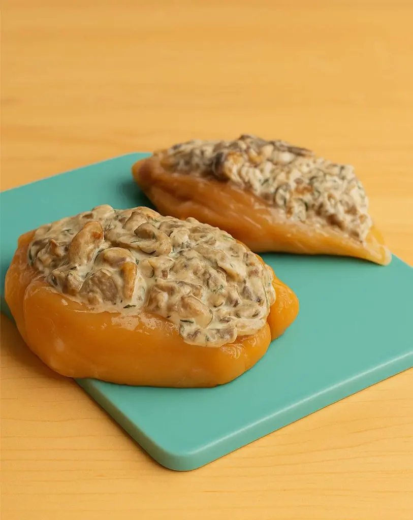 Blancs de poulet farcis aux champignons