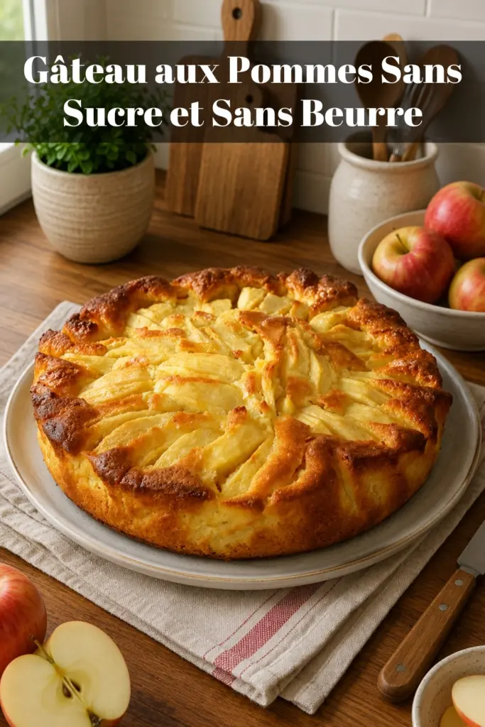 Gâteau aux Pommes Sans Sucre et Sans Beurre