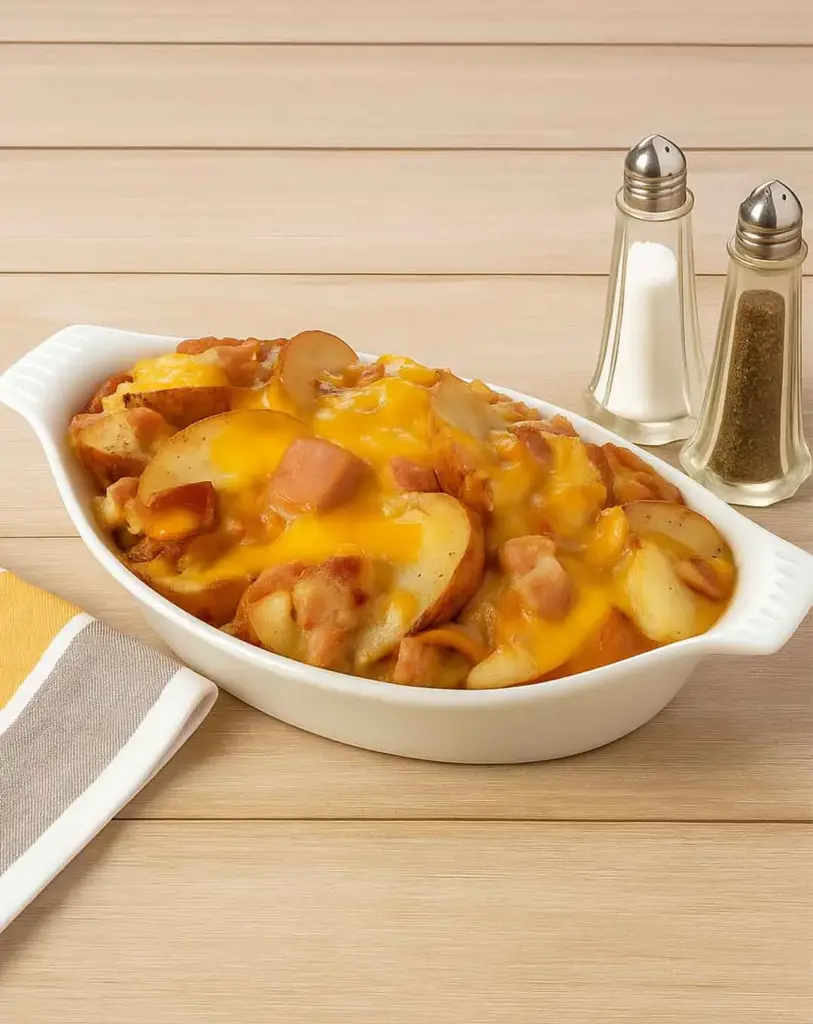 Gratin de pommes de terre et de jambon