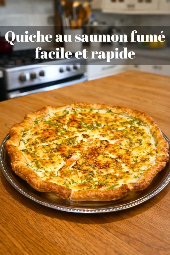Quiche au saumon fumé facile et rapide