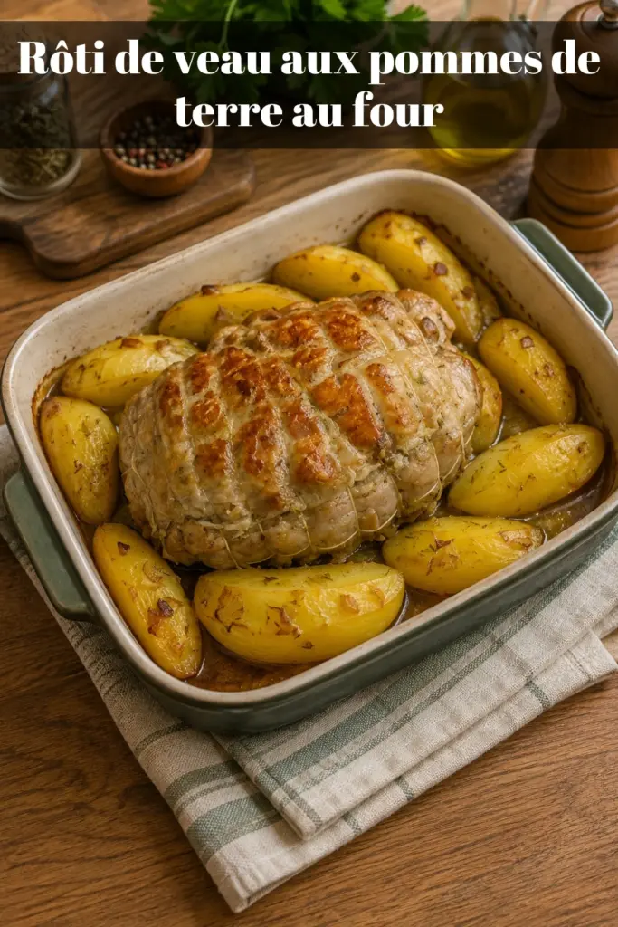 Rôti de veau aux pommes de terre au four
